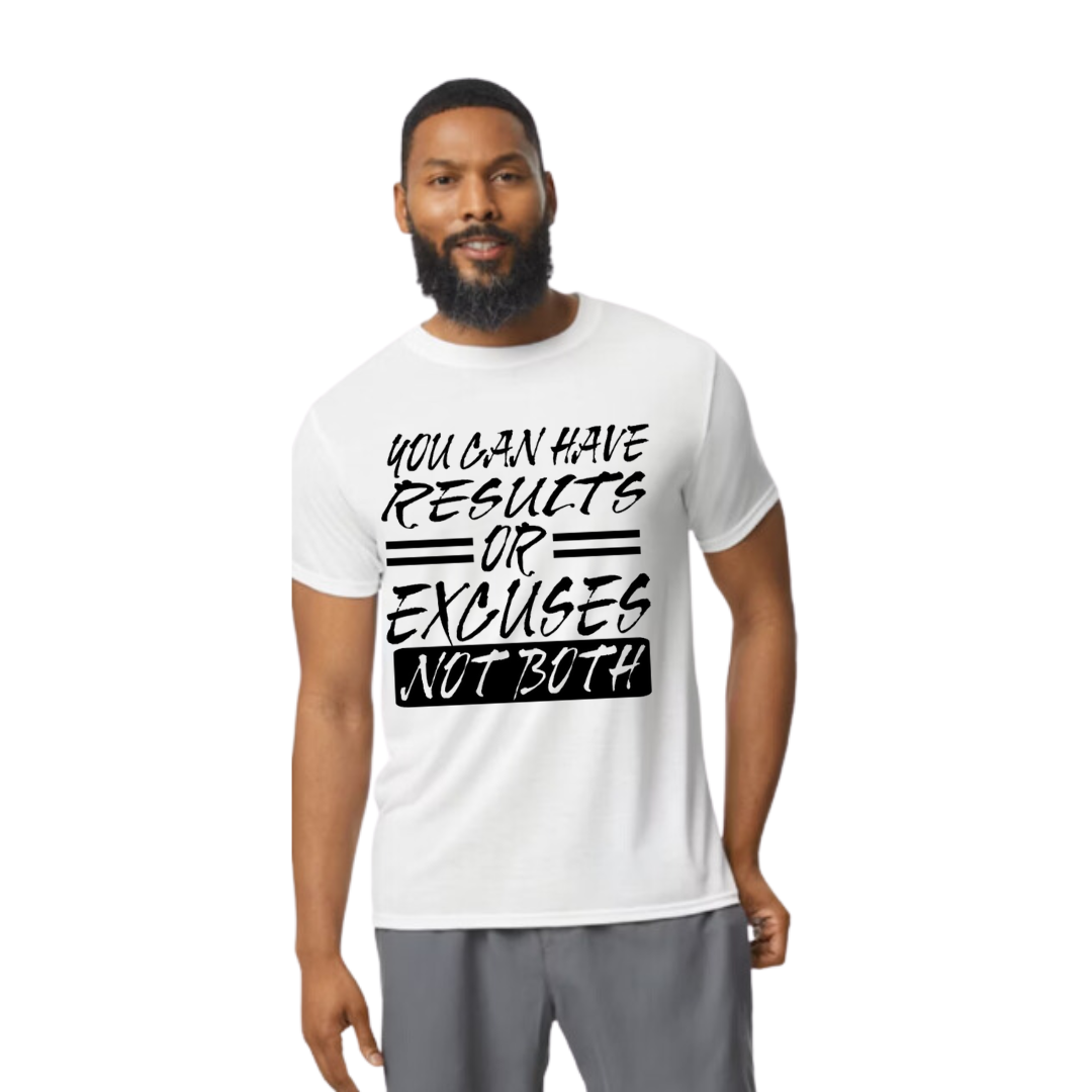 Results or Excuses Performance Unisex Tee